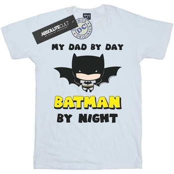 Vêtements Fille T-shirts manches longues Dc Comics Batman Dad By Day Blanc