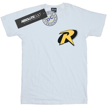Vêtements Fille T-shirts manches longues Dc Comics Batman Robin Logo Blanc