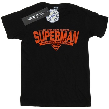 Vêtements Fille T-shirts manches longues Dc Comics Superman My Hero Noir