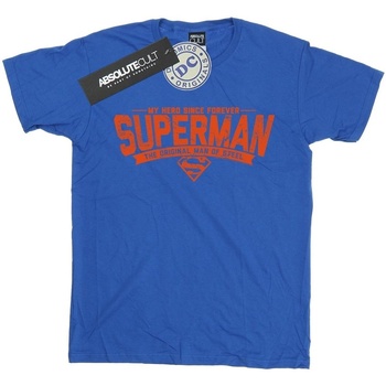 Vêtements Fille T-shirts manches longues Dc Comics Superman My Hero Bleu