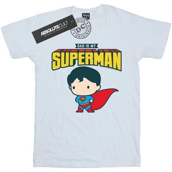 Vêtements Fille T-shirts manches longues Dc Comics Superman My Dad Is My Hero Blanc