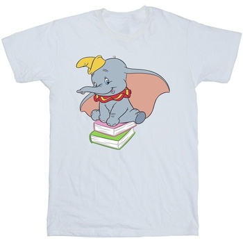 Vêtements Garçon T-shirts manches courtes Disney Dumbo Sitting On Books Blanc