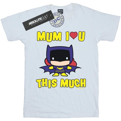 Vêtements Fille T-shirts manches longues Dc Comics Batgirl Mum I Love You This Much Blanc
