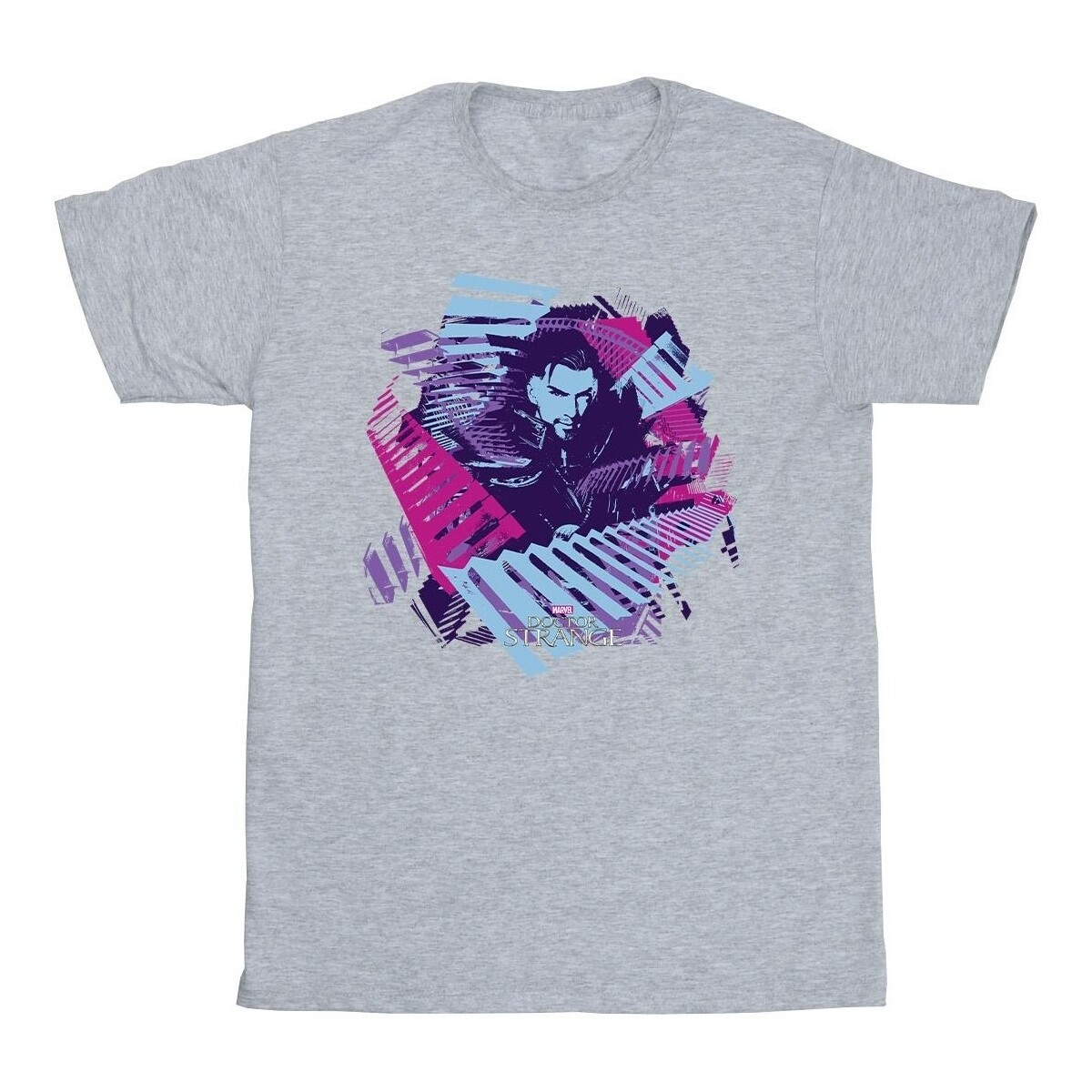 Vêtements Garçon Graphic-print cotton T-shirt from featuring a crew neck Doctor Strange Stairs Gris