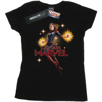 Vêtements Femme T-shirts manches longues Marvel Captain  Carol Danvers Noir