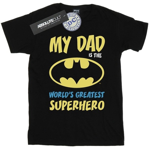 Vêtements Fille T-shirts manches longues Dc Comics Batman World's Greatest Superhero Noir