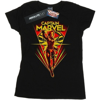 Vêtements Femme T-shirts manches longues Marvel Captain  Flying V Noir