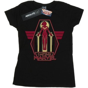 Vêtements Femme T-shirts manches longues Marvel Captain  Flying Warrior Noir