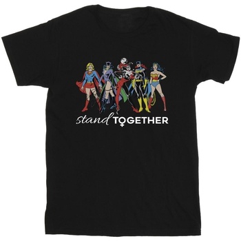 Vêtements Fille T-shirts manches longues Dc Comics Women Of DC Stand Together Noir