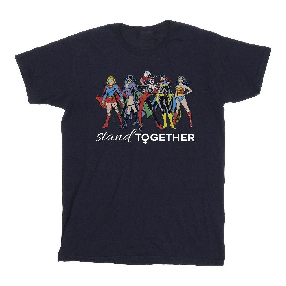 Vêtements Fille T-shirts manches longues Dc Comics Women Of DC Stand Together Bleu