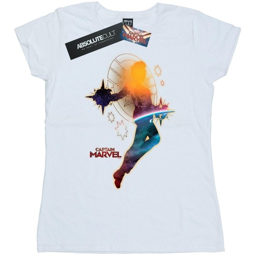 Vêtements Femme T-shirts manches longues Marvel Captain  Nebula Flight Blanc