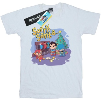 Vêtements Fille T-shirts manches longues Dc Comics Super Friends Sorry Santa Blanc