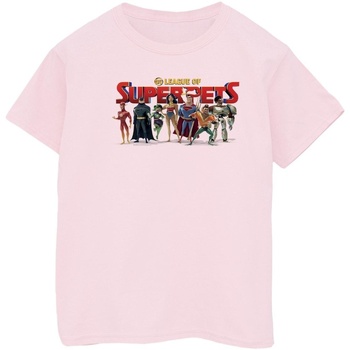 Vêtements Garçon T-shirts manches courtes Dc Comics DC League Of Super-Pets Group Logo Rouge
