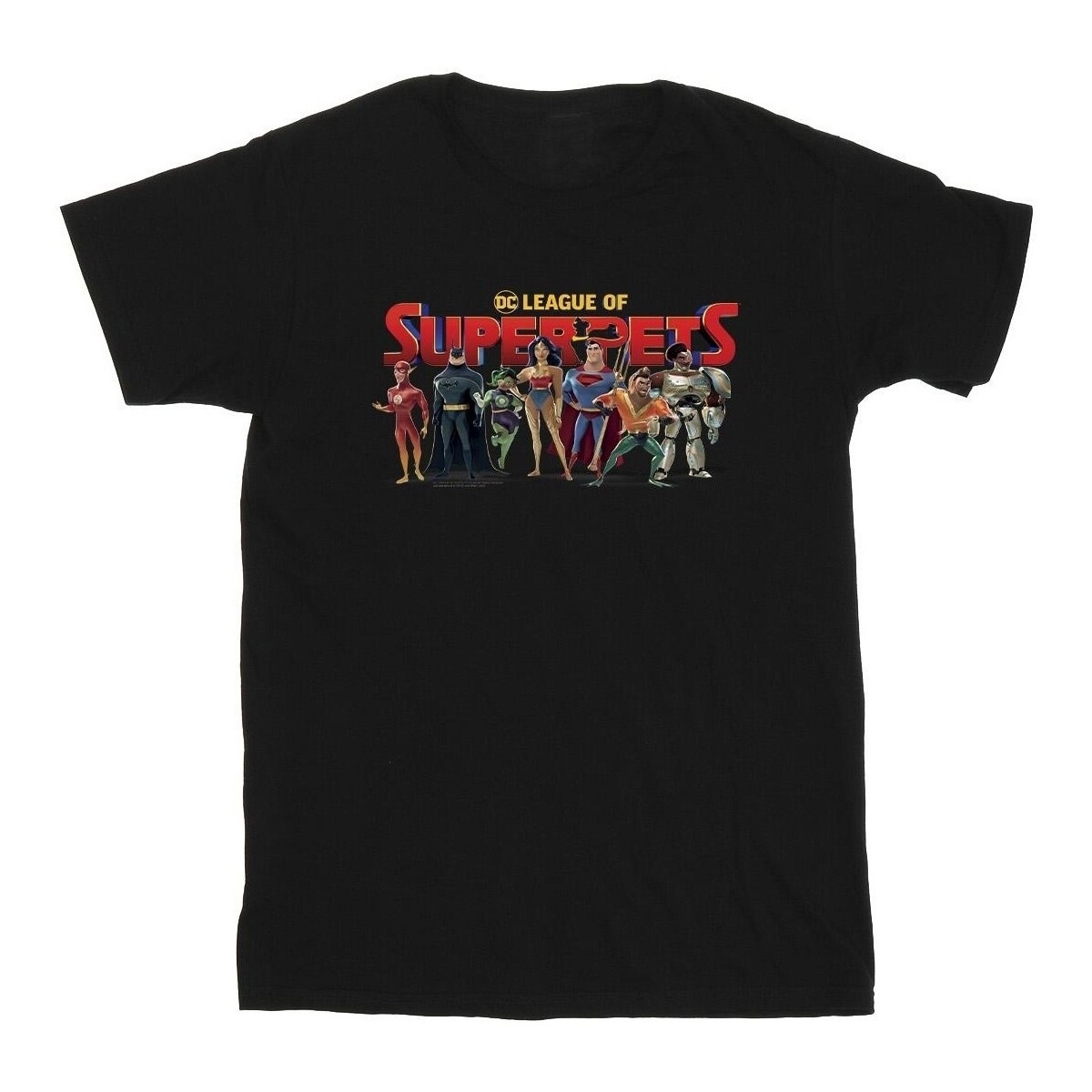 Vêtements Garçon T-shirts manches courtes Dc Comics DC League Of Super-Pets Group Logo Noir