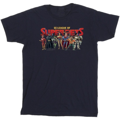 Vêtements Garçon T-shirts manches courtes Dc Comics DC League Of Super-Pets Group Logo Bleu