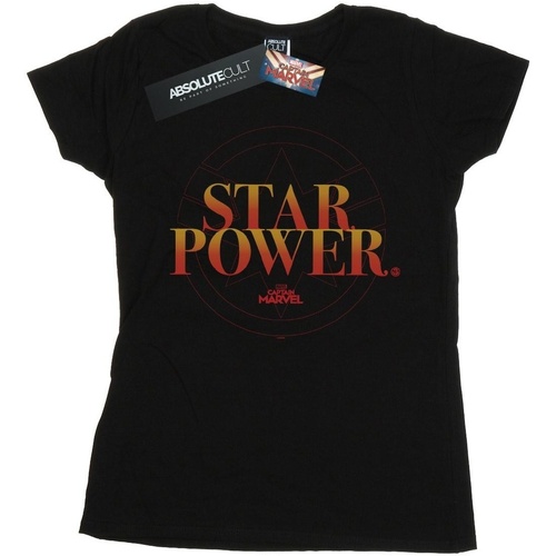 Vêtements Femme T-shirts manches longues Marvel Captain  Star Power Noir