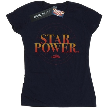 Vêtements Femme T-shirts manches longues Marvel Captain  Star Power Bleu