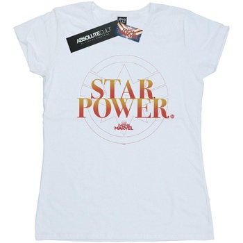 Vêtements Femme T-shirts manches longues Marvel Captain  Star Power Blanc