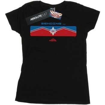 Vêtements Femme T-shirts manches longues Marvel Captain  Sending Noir