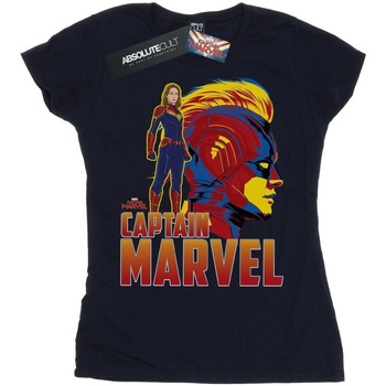 Vêtements Femme T-shirts manches longues Marvel Captain  Character Bleu