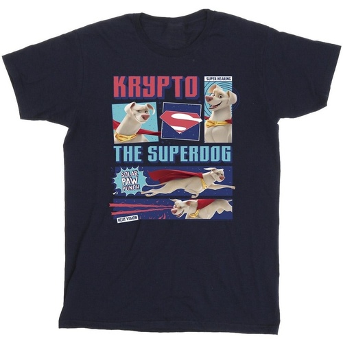 Vêtements Garçon T-shirts manches courtes Dc Comics DC Super Pets Krypto The Super Dog Bleu