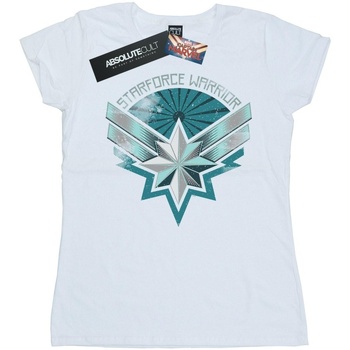Vêtements Femme T-shirts manches longues Marvel Captain  Starforce Warrior Blanc