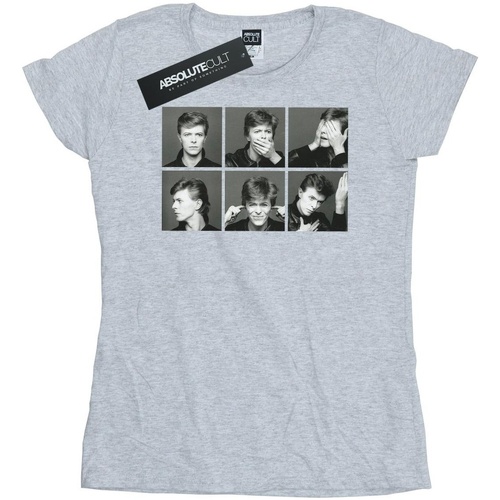 Vêtements Femme T-shirts manches longues David Bowie Photo Collage Gris