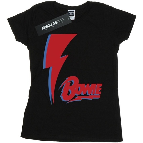 Vêtements Femme T-shirts manches longues David Bowie Red Bolt Noir