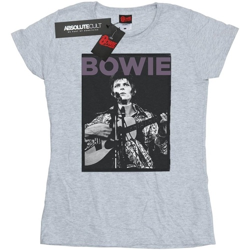 Vêtements Femme T-shirts manches longues David Bowie Rock Poster Gris