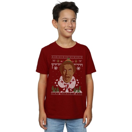 Vêtements Garçon T-shirts manches courtes Elf Christmas Fair Isle Multicolore