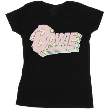 Vêtements Femme T-shirts manches longues David Bowie Pastel Bowie Noir