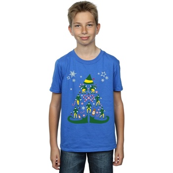 Vêtements Garçon T-shirts manches courtes Elf Christmas Tree Bleu