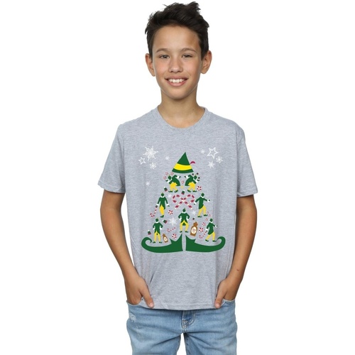 Vêtements Garçon T-shirts manches courtes Elf Christmas Tree Gris
