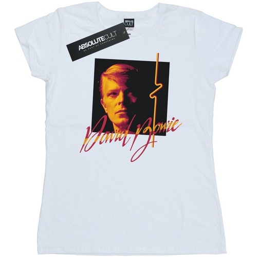 Vêtements Femme T-shirts manches longues David Bowie Photo Angle 90s Blanc