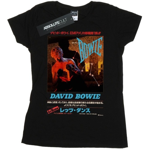Vêtements Femme T-shirts manches longues David Bowie Asian Poster Noir