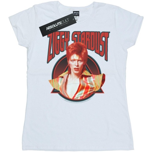 Vêtements Femme T-shirts manches longues David Bowie Ziggy Stardust Blanc