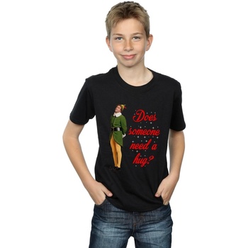 Vêtements Garçon T-shirts manches courtes Elf Hug Buddy Noir