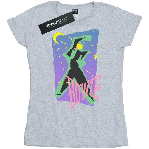 Vêtements Femme T-shirts manches longues David Bowie Moonlight Dance Gris
