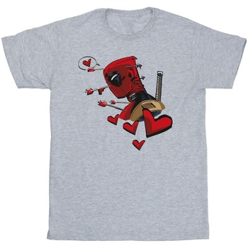 Vêtements Fille T-shirts manches longues Marvel Deadpool Love Arrow Gris