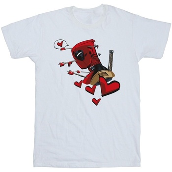Vêtements Fille T-shirts manches longues Marvel Deadpool Love Arrow Blanc