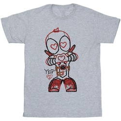 Vêtements Fille T-shirts manches longues Marvel Deadpool Love Beam Line Gris