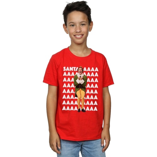 Vêtements Garçon T-shirts manches courtes Elf Buddy Santa Scream Rouge
