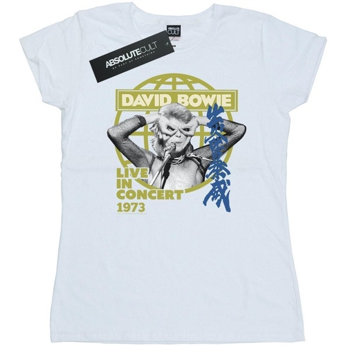 Vêtements Femme T-shirts manches longues David Bowie Live In Concert Blanc