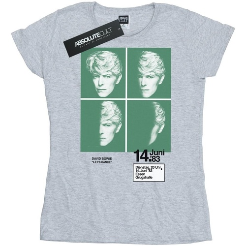 Vêtements Femme T-shirts manches longues David Bowie 1983 Concert Poster Gris