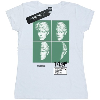 Vêtements Femme T-shirts manches longues David Bowie 1983 Concert Poster Blanc