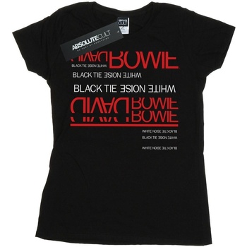 Vêtements Femme T-shirts manches longues David Bowie Black Tie White Noise Noir