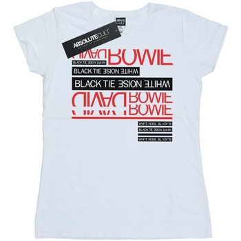 Vêtements Femme T-shirts manches longues David Bowie Black Tie White Noise Blanc