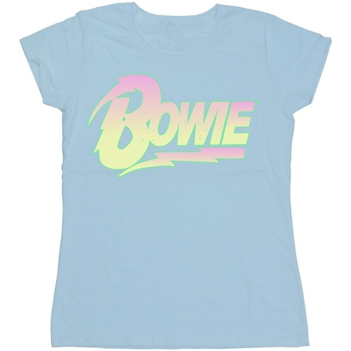 Vêtements Femme T-shirts manches longues David Bowie Neon Logo Bleu