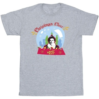 Vêtements Garçon T-shirts manches courtes Elf Christmas Snowglobe Gris