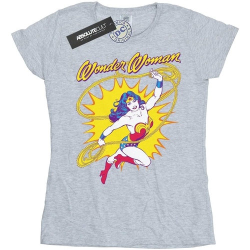 Vêtements Femme T-shirts manches longues Dc Comics Wonder Woman Leap Gris